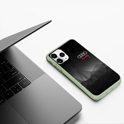 Чехол iPhone 11 Pro матовый AUDI, цвет: 3D-салатовый — фото 2
