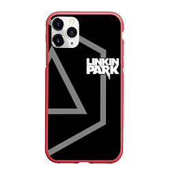 Чехол iPhone 11 Pro матовый LINKIN PARK 6, цвет: 3D-красный