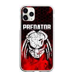 Чехол iPhone 11 Pro матовый PREDATOR, цвет: 3D-белый