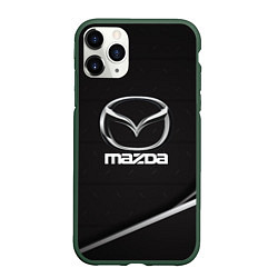 Чехол iPhone 11 Pro матовый MAZDA, цвет: 3D-темно-зеленый