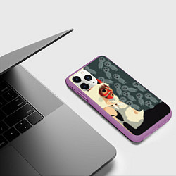 Чехол iPhone 11 Pro матовый Принцесса Мононоке, цвет: 3D-фиолетовый — фото 2