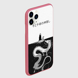 Чехол iPhone 11 Pro матовый Унесённые призраками, цвет: 3D-малиновый — фото 2