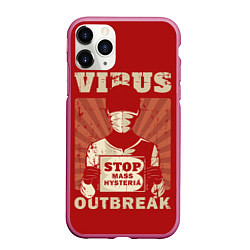 Чехол iPhone 11 Pro матовый Virus Outbreak