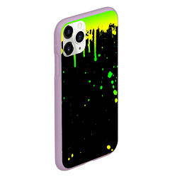 Чехол iPhone 11 Pro матовый НЕОНОВЫЕ ПОДТЕКИ, цвет: 3D-сиреневый — фото 2