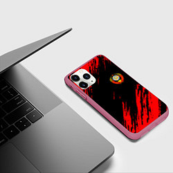 Чехол iPhone 11 Pro матовый СССР, цвет: 3D-малиновый — фото 2