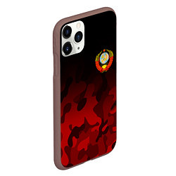 Чехол iPhone 11 Pro матовый СССР, цвет: 3D-коричневый — фото 2