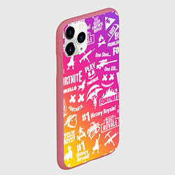 Чехол iPhone 11 Pro матовый FORTNITE PARTY EVENT, цвет: 3D-малиновый — фото 2