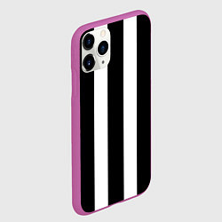 Чехол iPhone 11 Pro матовый Полоска, цвет: 3D-фиолетовый — фото 2
