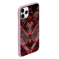 Чехол iPhone 11 Pro матовый Текстура, цвет: 3D-розовый — фото 2