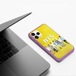 Чехол iPhone 11 Pro матовый BTS, цвет: 3D-фиолетовый — фото 2
