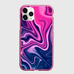 Чехол iPhone 11 Pro матовый Abstraction, цвет: 3D-малиновый