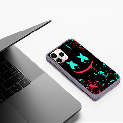 Чехол iPhone 11 Pro матовый Marshmello, цвет: 3D-серый — фото 2