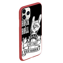Чехол iPhone 11 Pro матовый Rock and Roll, цвет: 3D-красный — фото 2