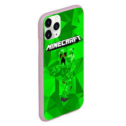 Чехол iPhone 11 Pro матовый Minecraft, цвет: 3D-розовый — фото 2