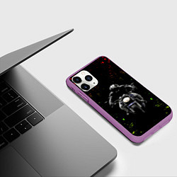 Чехол iPhone 11 Pro матовый МОТОЦИКЛЫ, цвет: 3D-фиолетовый — фото 2