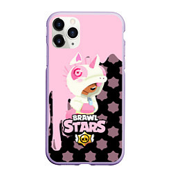 Чехол iPhone 11 Pro матовый Brawl stars Unicorn, цвет: 3D-светло-сиреневый