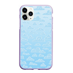 Чехол iPhone 11 Pro матовый Очень светлые голубые облака
