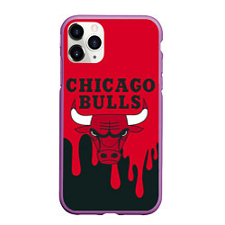 Чехол iPhone 11 Pro матовый Chicago Bulls