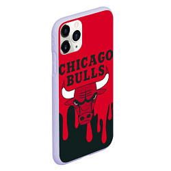 Чехол iPhone 11 Pro матовый Chicago Bulls, цвет: 3D-светло-сиреневый — фото 2