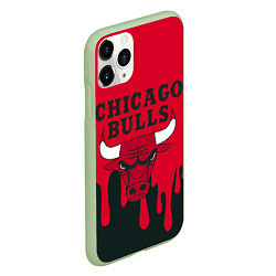 Чехол iPhone 11 Pro матовый Chicago Bulls, цвет: 3D-салатовый — фото 2