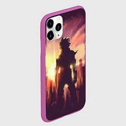 Чехол iPhone 11 Pro матовый Моя геройская академия, цвет: 3D-фиолетовый — фото 2