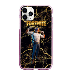 Чехол iPhone 11 Pro матовый Meowcles Fortnite 2, цвет: 3D-розовый