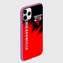 Чехол iPhone 11 Pro матовый CHICAGO BULLS, цвет: 3D-фиолетовый — фото 2