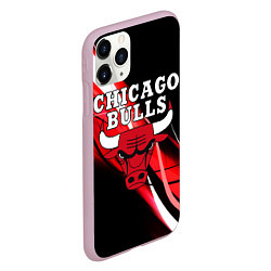 Чехол iPhone 11 Pro матовый CHICAGO BULLS, цвет: 3D-розовый — фото 2