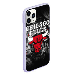 Чехол iPhone 11 Pro матовый CHICAGO BULLS, цвет: 3D-светло-сиреневый — фото 2