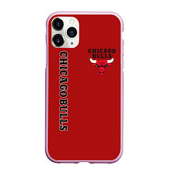 Чехол iPhone 11 Pro матовый CHICAGO BULLS, цвет: 3D-розовый