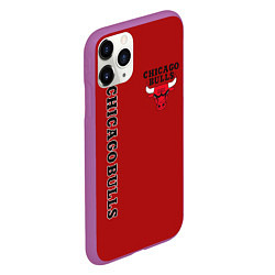 Чехол iPhone 11 Pro матовый CHICAGO BULLS, цвет: 3D-фиолетовый — фото 2