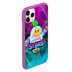 Чехол iPhone 11 Pro матовый BRAWL STARS SPROUT, цвет: 3D-фиолетовый — фото 2