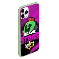 Чехол iPhone 11 Pro матовый СПАЙК BRAWL STARS, цвет: 3D-салатовый — фото 2