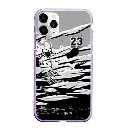 Чехол iPhone 11 Pro матовый Michael Jordan 23, цвет: 3D-светло-сиреневый