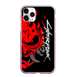 Чехол iPhone 11 Pro матовый CYBERPUNK 2077 SAMURAI, цвет: 3D-розовый