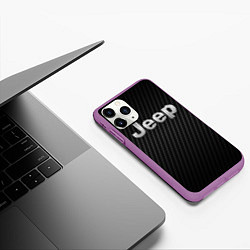 Чехол iPhone 11 Pro матовый Jeep Z, цвет: 3D-фиолетовый — фото 2