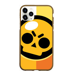 Чехол iPhone 11 Pro матовый BRAWL STARS, цвет: 3D-коричневый