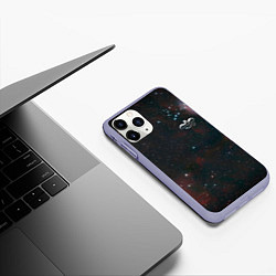 Чехол iPhone 11 Pro матовый Crew Dragon Z, цвет: 3D-светло-сиреневый — фото 2