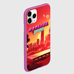 Чехол iPhone 11 Pro матовый HOTLINE MIAMI, цвет: 3D-фиолетовый — фото 2