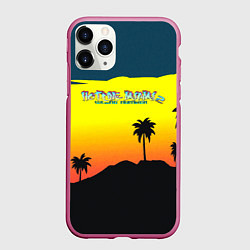 Чехол iPhone 11 Pro матовый HOTLINE MIAMI2, цвет: 3D-малиновый