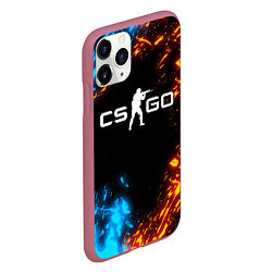 Чехол iPhone 11 Pro матовый CS GO, цвет: 3D-малиновый — фото 2