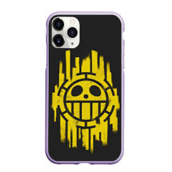 Чехол iPhone 11 Pro матовый Skull One Piece, цвет: 3D-светло-сиреневый