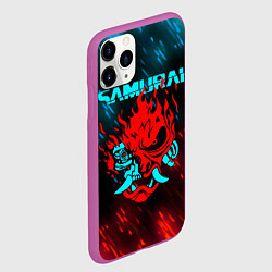 Чехол iPhone 11 Pro матовый CYBERPUNK 2077 SAMURAI, цвет: 3D-фиолетовый — фото 2