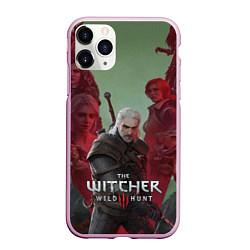 Чехол iPhone 11 Pro матовый The Witcher 5-летие, цвет: 3D-розовый