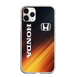 Чехол iPhone 11 Pro матовый HONDA, цвет: 3D-белый
