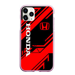 Чехол iPhone 11 Pro матовый HONDA, цвет: 3D-розовый