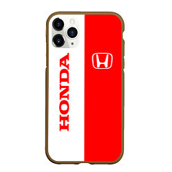 Чехол iPhone 11 Pro матовый HONDA, цвет: 3D-коричневый