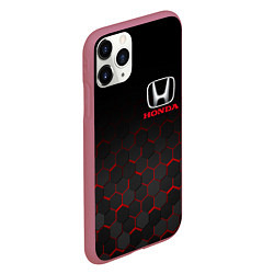 Чехол iPhone 11 Pro матовый HONDA, цвет: 3D-малиновый — фото 2