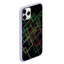 Чехол iPhone 11 Pro матовый BACKGROUND NEON, цвет: 3D-светло-сиреневый — фото 2