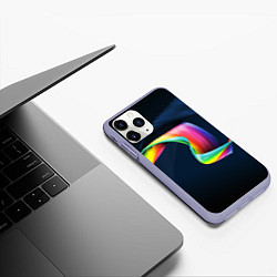 Чехол iPhone 11 Pro матовый OPTICAL ABSTRACT, цвет: 3D-светло-сиреневый — фото 2